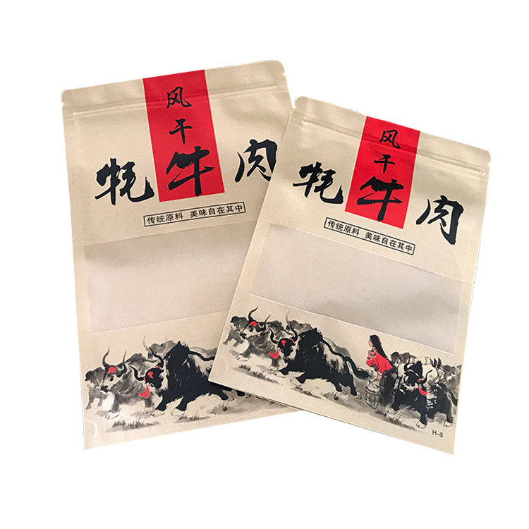 牛肉干牛皮紙自立拉鏈袋 牛肉干牛皮紙自立拉鏈袋